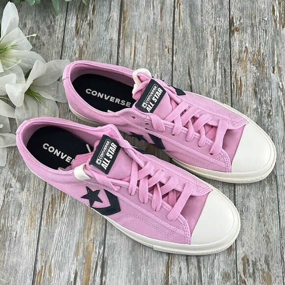 Converse Star Player 76 Black & Pink Suede Sneakers Shoes Size 13 - Picture 4 of 13